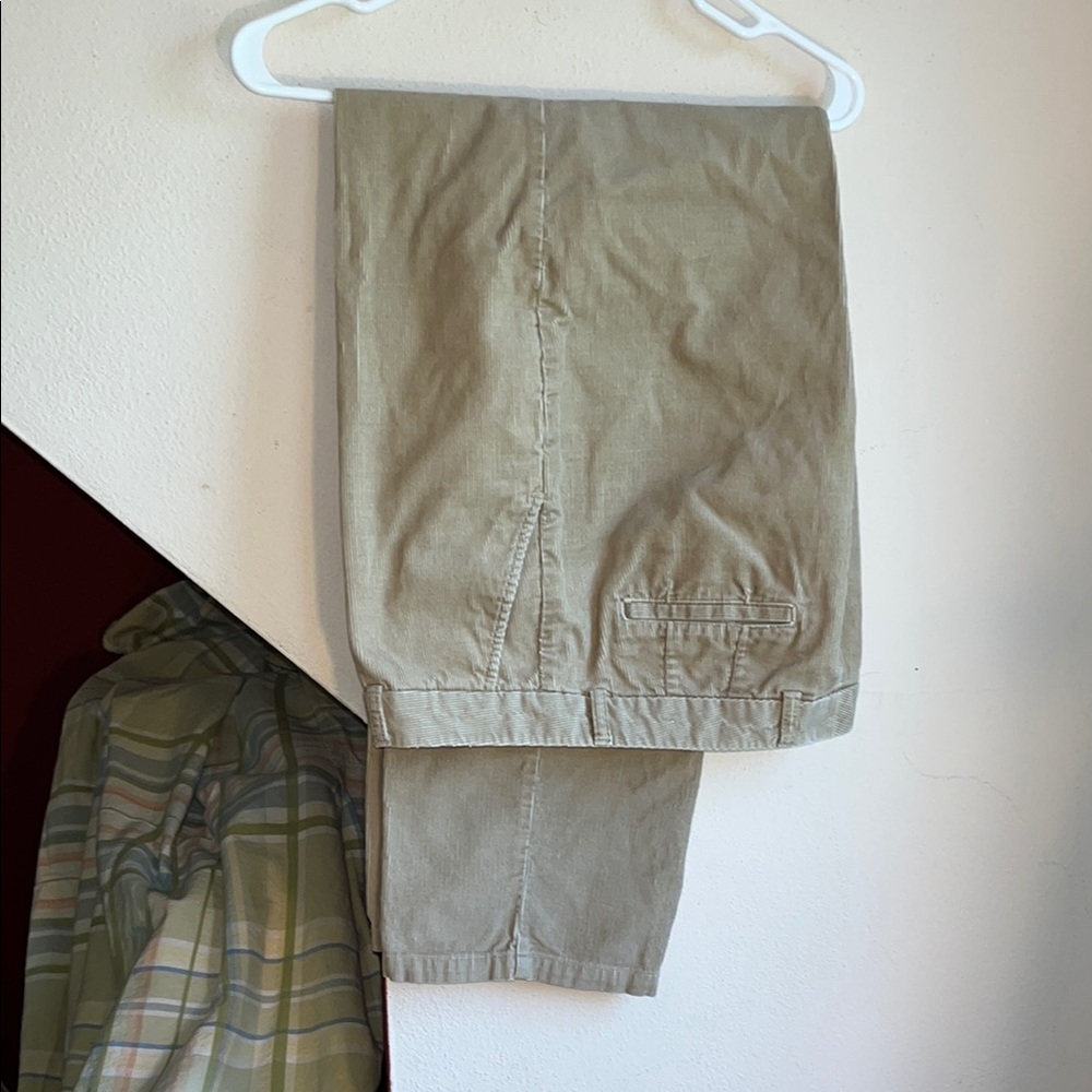 Eddie Bauer Tan Corduroy Classic Straight-Leg‎ Trousers 16